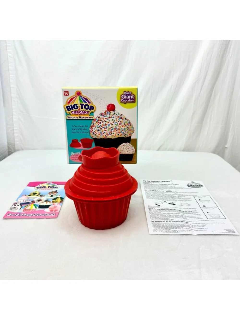 Big Top Cupcake Silicone Bakeware As Seen on TV Giant Cupcake Mold